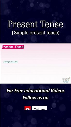 Present Tense | Simple Present Tense | English