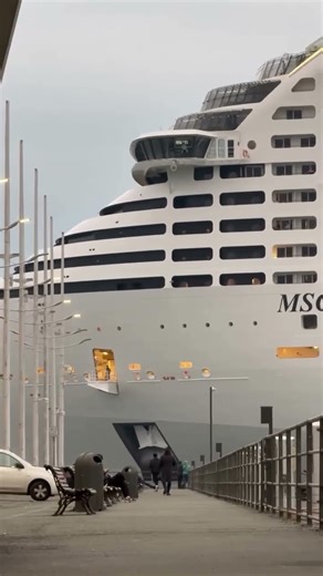 MSC World Europa is a whole city at sea ✨ Witness her grand entrance in Genova