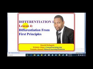 4-DIFFERENTIATION FROM FIRST PRICIPLES