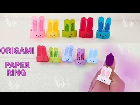 Origami Paper Rabbit Ring | How to make paper ring