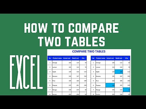 How to compare two tables in excel | Excel tips | Excel learning