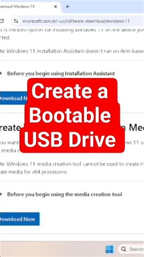 Create a Bootable USB Drive #fyp #shorts