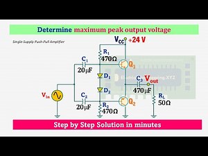 Single ended push pull amplifier maximum peak output voltage calculation