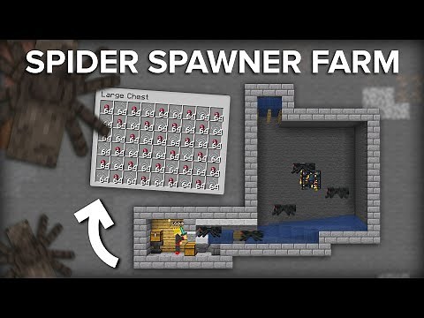 Minecraft Spider Spawner XP Farm - Easy and Reliable Build