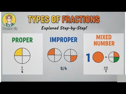 Types of Fractions Explained Simply (Proper, Improper, Mixed Numbers)