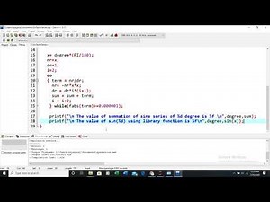 C Program for Sine Taylor Series