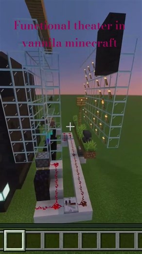 working projector in vannila minecraft #minecraft #gaming #theatre