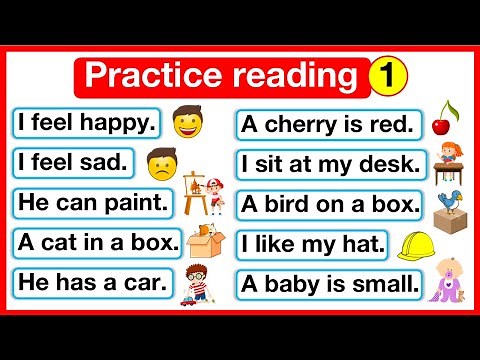 Practice reading sentences 1 🤔 | Reading lesson | Kids & beginners | Learn with examples