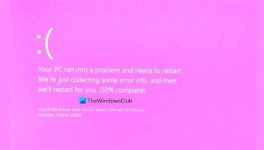 Fix Pink Screen of Death error in Windows 11/10