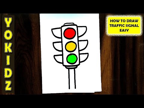 How To Draw Traffic Light Easy