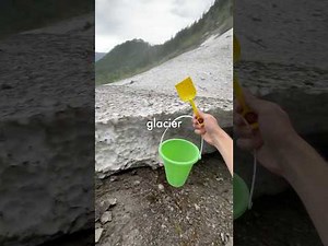 Building a sand castle on a glacier