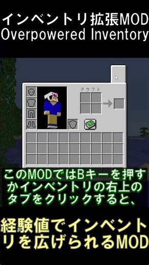 経験値を消費してインベントリを拡張できるMOD！？【マインクラフト】【Overpowered Inventory】【1.12.2】#shorts #マイクラ #minecraft #mod
