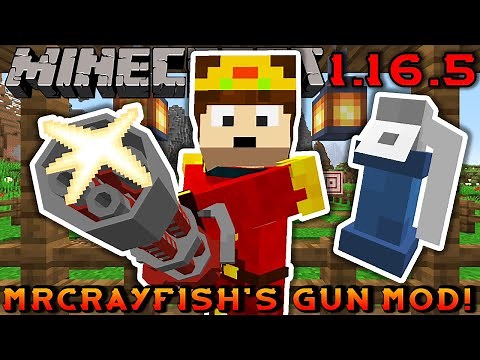 MRCRAYFISH'S GUN MOD 1.16.5 !!! (Bazookas, Miniguns, Heavy Rifles, Scopes) | Minecraft Mod Review