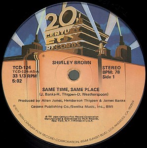 Shirley Brown - Same Time, Same Place