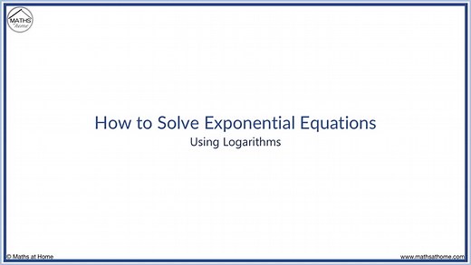 How to Solve an Exponential Equation – mathsathome.com