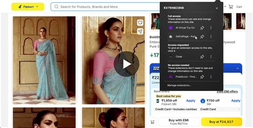 #chromeextensions #javascript #opensource #buildinpublic #ai #sideproject #virtualtryon #fashiontech #onlineshopping #developertools #manifestv3 #fashionai #arfashion #pinterest #amazonshopping | Prateek Hitli