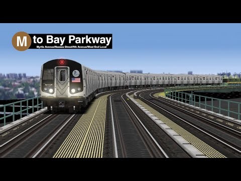 OpenBVE Throwback: (R143) (1999-2010) M Train to Bay Parkway (Afternoon Rush Hour)