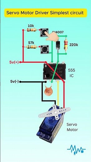 Simplest Servo Motor Driver Using 555 Timer #Shorts