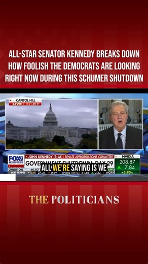 17K views · 1.1K reactions | All-Star GOP Louisiana Senator John Kennedy discusses The Democrats Government Shutdown and Budget Negotiations with New York Democrat Senator Chuck Schumer.. | The Politicians | Facebook