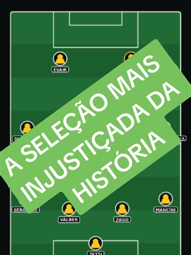 ESSA É A SELEÇÃO MAIS INJUSTIÇADA DA HISTÓRIA DO FUTEBOL BRASILEIRO! Dá pra montar uma Seleção absurda só com craques que poderiam ter tido uma história muito maior com a amarelinha. 🇧🇷 Alguns quase não tiveram oportunidades. Outros tiveram Seleção, mas ficaram sem justamente a Copa. E teve até quem encontrou uma geração absurda pela frente. Agora completa o banco: qual é a maior ausência desse time? 👇 #SeleçãoBrasileira #FutebolBrasileiro #FutAtemporal #time #virada