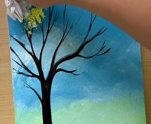 169K views · 5.1K reactions | Crumpled Paper Technique / Yellow Acrylic Painting | Painting Skills | Facebook