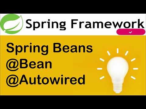What are Spring Beans @Bean & @Autowired Annotations Spring Framework #springframework #spring #java