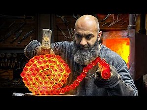 Forging Two Extreme Knives From a Rusty Chain and a Drill Bit