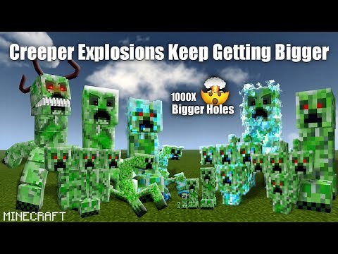 Creeper Explosions Keep Getting Bigger in Minecraft