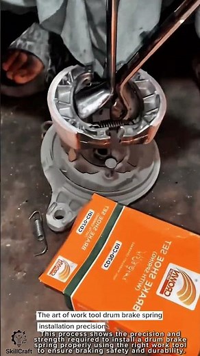 Shoe Set of work tool drum brake spring installation precision