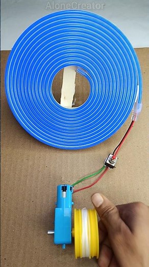 How I Powered a Neon Light Strip Using a Metal Gear Motor | #tech #diy #innovation
