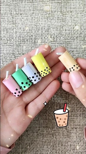 5 DIY Miniature Food Paper Crafts 🍫🍨🥤#diyminiature #papercrafts #minicrafts