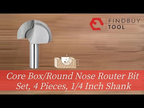 Core Box, Round Nose Router Bit Set, 4 Pieces, 14 Inch Shank - Demonstration