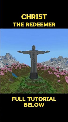 How to Build a Massive Jesus Statue in Minecraft | Step-by-Step Tutorial #minecraft #shorts