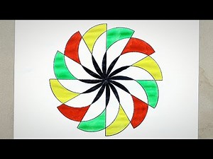 How to Draw a Beautiful Geometric Pattern | Easy Compass Art Design | Easy Symmetrical Design