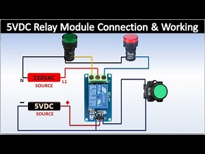 5vdc Relay Module Connection and Working | single relay module connection | 5v relay connection