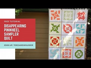 Free tutorial: Disappearing pinwheel sampler quilt