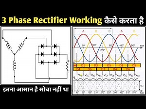 3 Phase Full Wave Rectifier Working in Hindi! Full Wave Rectifier Working! Bridge Rectifier Working