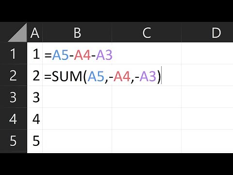 How to Subtract Numbers in Microsoft Excel