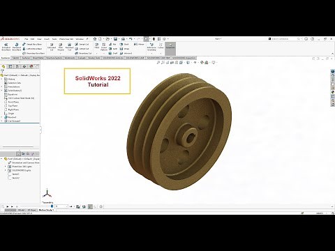 SolidWorks 2022 Tutorial V-Belt Pulley Design