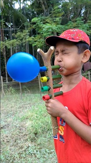 Creative Bamboo DIY Project – Handmade Balloon Build from Tree Branch