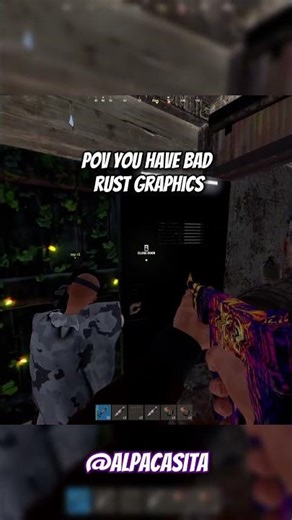 that one teammate with bad graphics 😭 #rust #vaybae