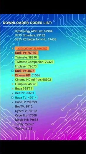 Firestick download codes