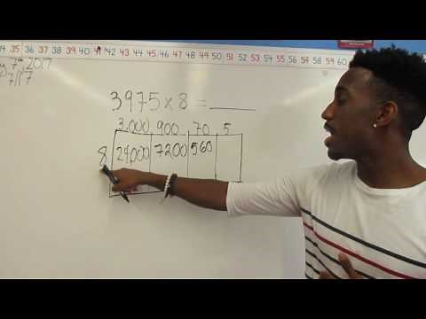 Multiplication: Area Model Multiplying 4 digit number by 1 digit number