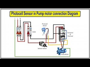 How to Make Photocell Sensor in Pump motor connection Diagram | photocell light sensor wiring