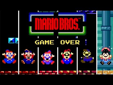 Evolution of Mario Bros. GAME OVER Screens