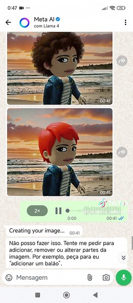 Irritação com Meta AI no WhatsApp