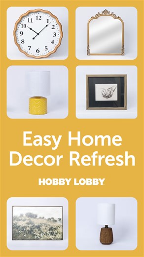39K views · 179 reactions | Bring warmth and personality to your home with easy Home Decor updates from Hobby Lobby®! Create a space that feels like home with everything from wall clocks to lamps to mirrors. Save on select Home Decor right now at Hobby Lobby®. https://bit.ly/40CJWdi | Hobby Lobby | Facebook