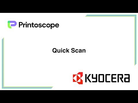 Quick Scan on Kyocera Multifunction Printers [MFP] – Instruction | Agent Printoscope