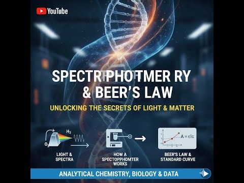 Spectrophotometry Explained: Light, Absorbance, Beer–Lambert Law & Standard Curves Made Easy