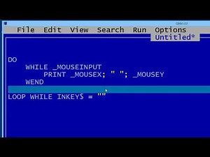 QBasic Tutorial 55 - QB64 - Mouse Interface Part 1 - Introduction To Mouse Input Programming